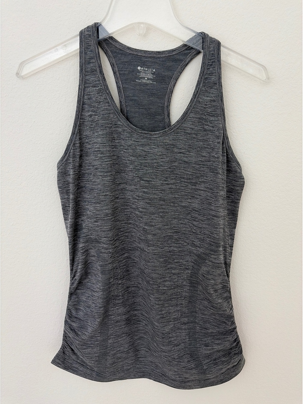 Athleta Speedlight Seamless Racerback Heathered Gray Tank Size Medium